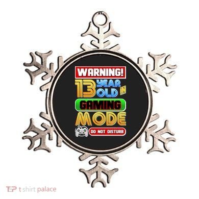 Warning 13 Year Old In Gaming Mode Birthday Ornament