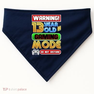 Warning 13 Year Old In Gaming Mode Birthday USA-Made Doggie Bandana