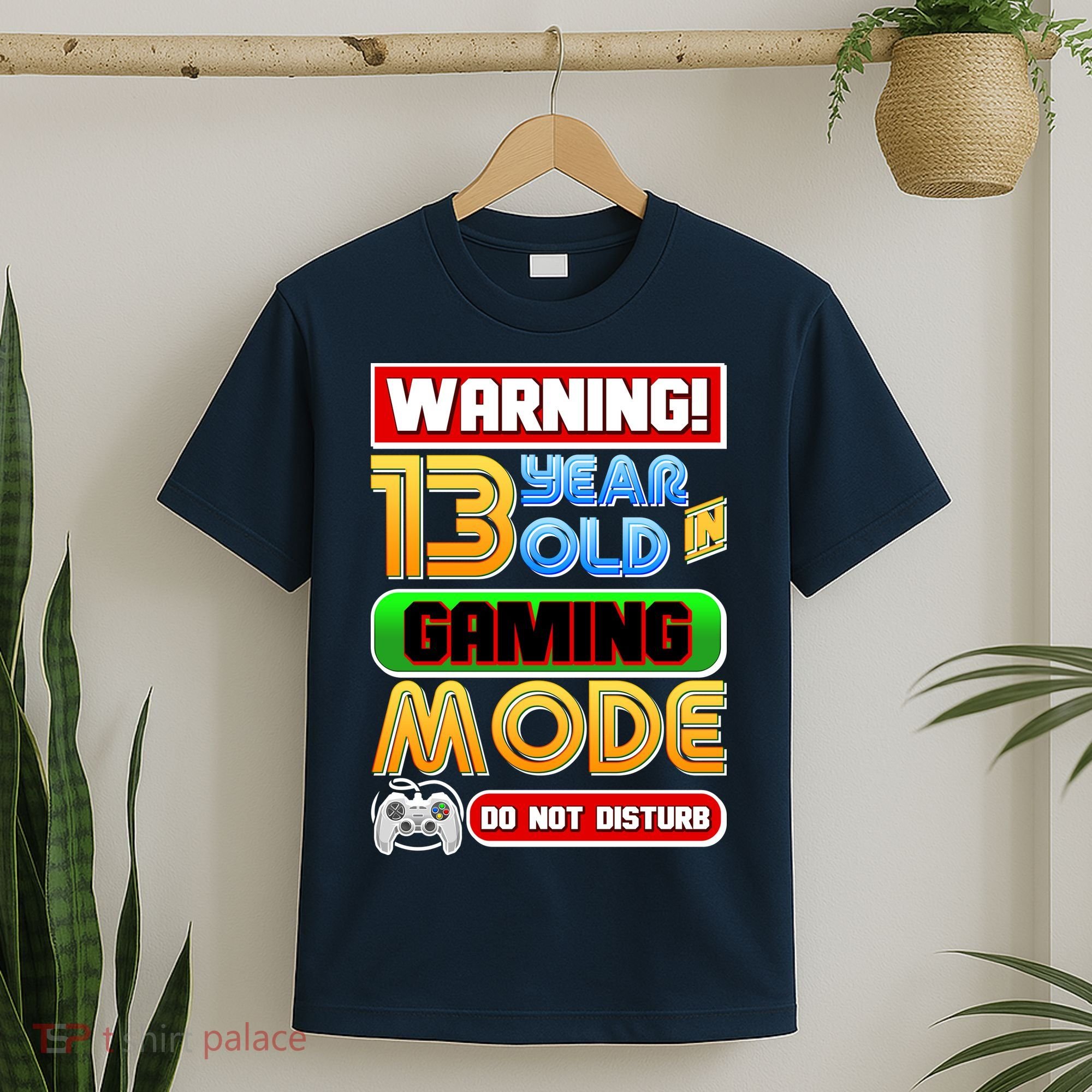 Warning 13 Year Old In Gaming Mode Birthday T-Shirt