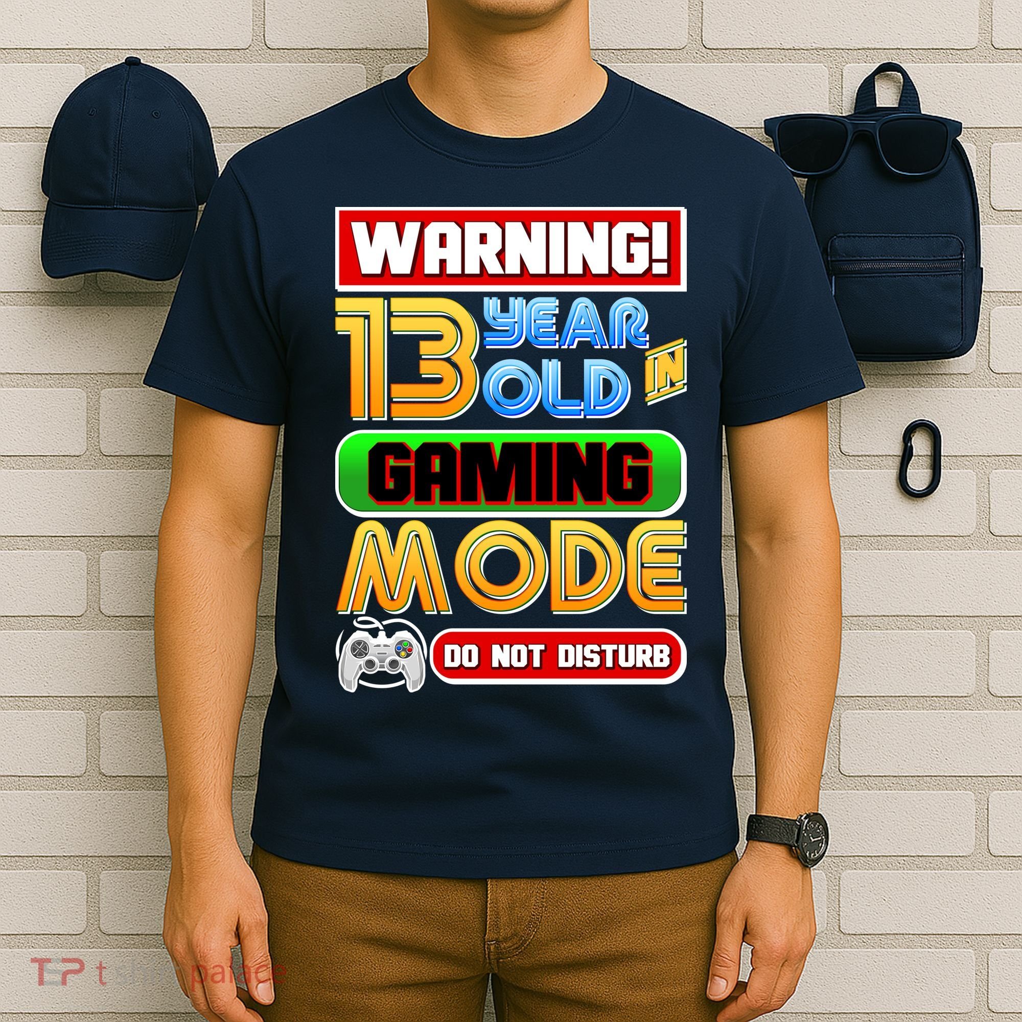 Warning 13 Year Old In Gaming Mode Birthday T-Shirt