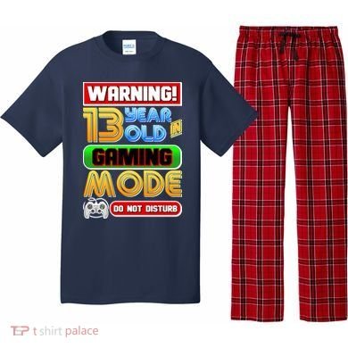 Warning 13 Year Old In Gaming Mode Birthday Pajama Set