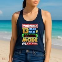 Warning 13 Year Old In Gaming Mode Birthday Women's Tank Top thumb 2