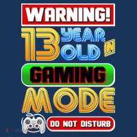 Warning 13 Year Old In Gaming Mode Birthday Baby Bodysuit thumb 2