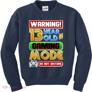 Warning 13 Year Old In Gaming Mode Birthday Kids Sweatshirt
