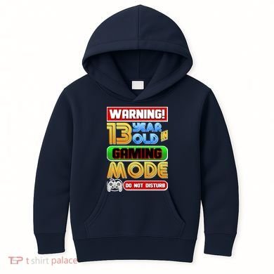 Warning 13 Year Old In Gaming Mode Birthday Kids Hoodie