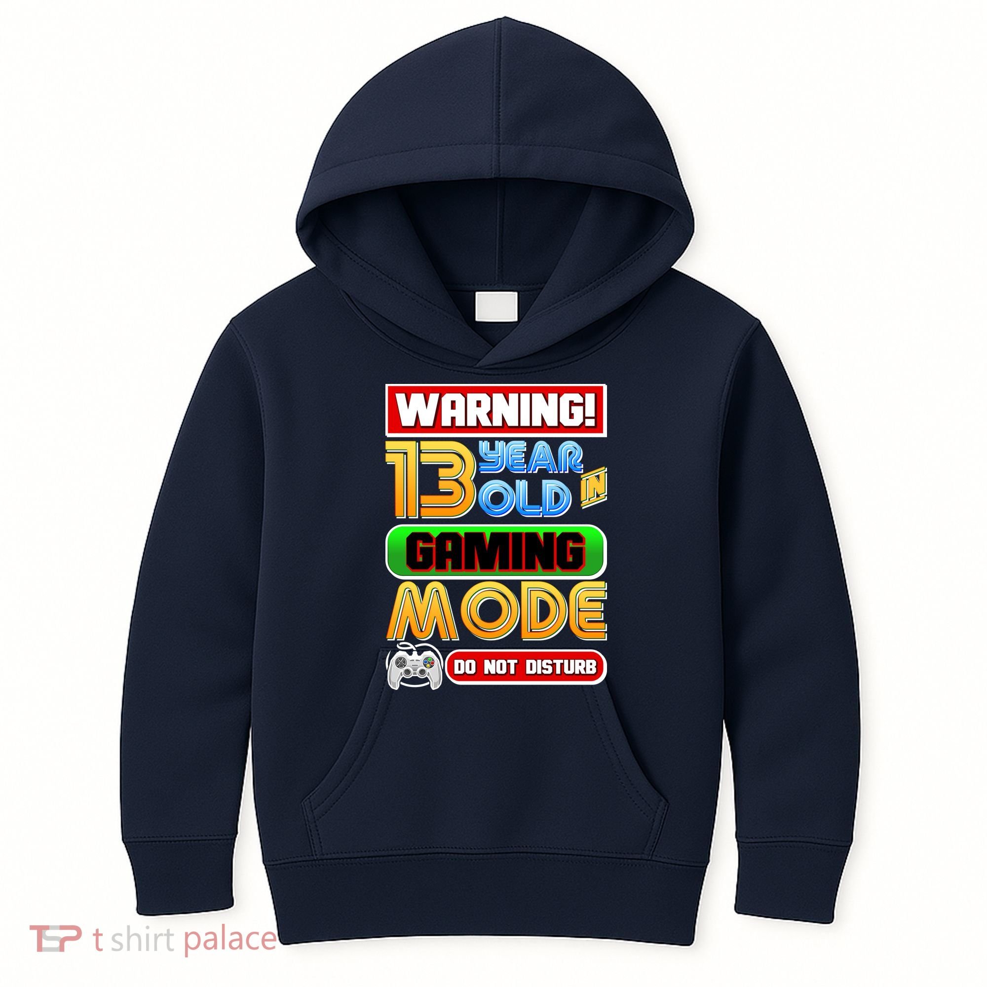 Warning 13 Year Old In Gaming Mode Birthday Kids Hoodie
