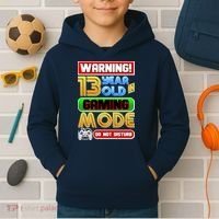 Warning 13 Year Old In Gaming Mode Birthday Kids Hoodie thumb 2