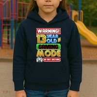 Warning 13 Year Old In Gaming Mode Birthday Kids Hoodie thumb 3