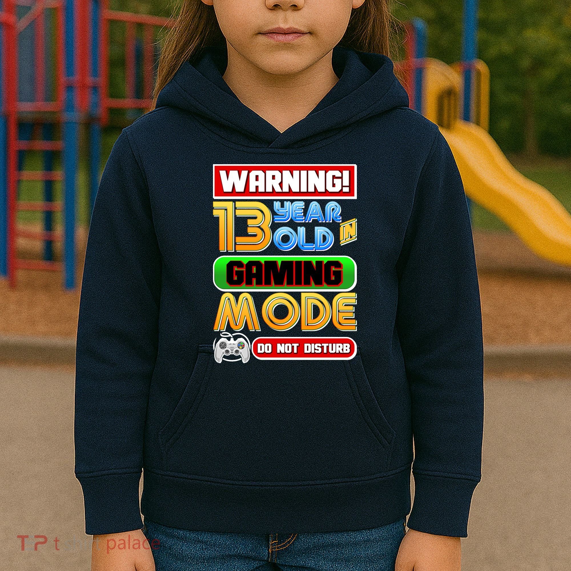 Warning 13 Year Old In Gaming Mode Birthday Kids Hoodie
