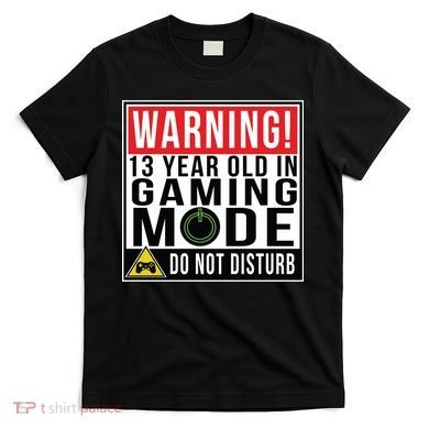 Warning 13 Year Old in Gaming Mode Teenager T-Shirt