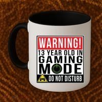 Warning 13 Year Old in Gaming Mode Teenager Coffee Mug thumb 2