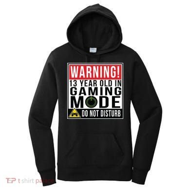 Warning 13 Year Old in Gaming Mode Teenager Women's Hoodie