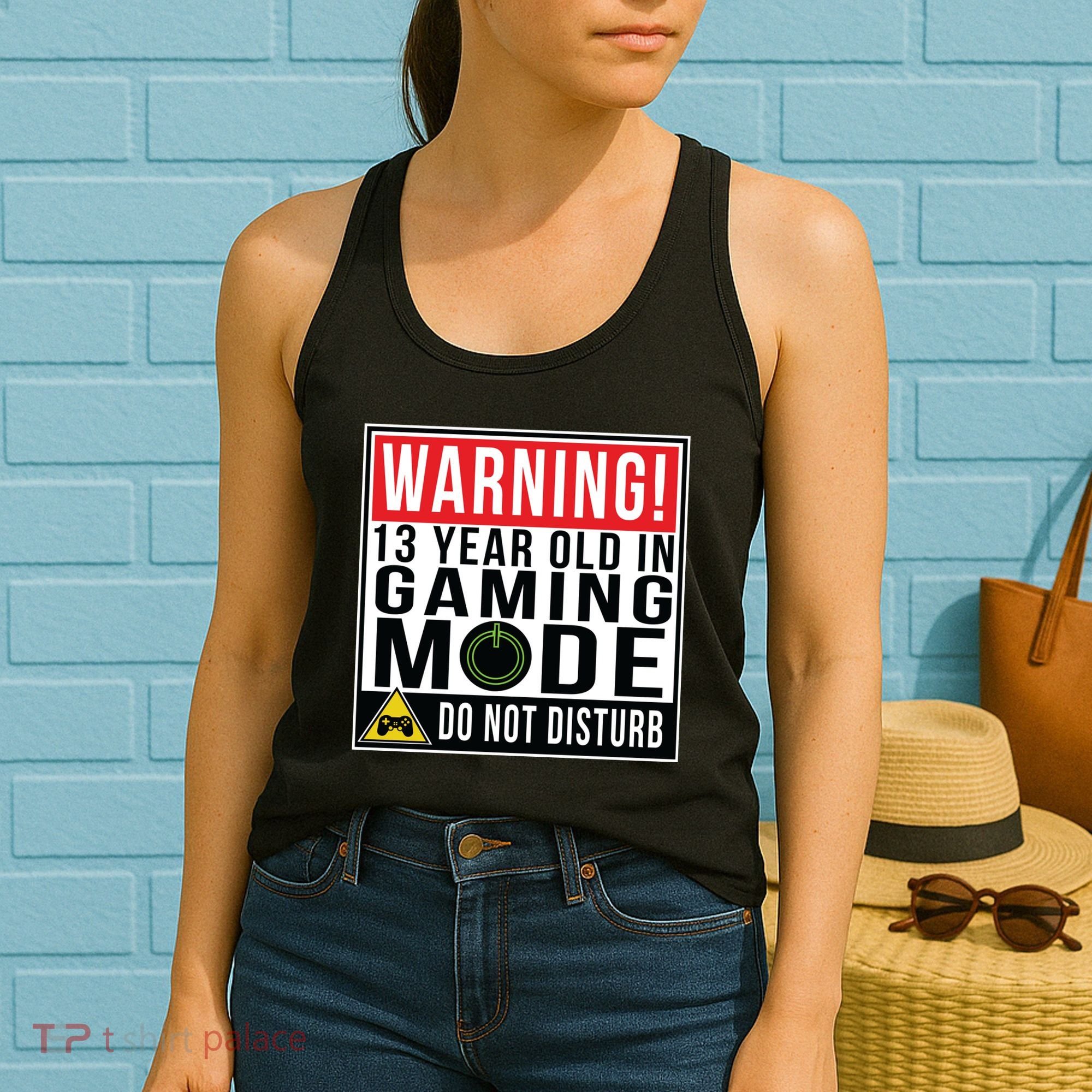 Warning 13 Year Old in Gaming Mode Teenager Women's Tank Top