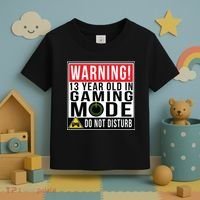 Warning 13 Year Old in Gaming Mode Teenager Toddler T-Shirt thumb 3
