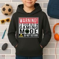 Warning 13 Year Old in Gaming Mode Teenager Kids Hoodie thumb 2