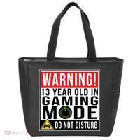 Warning 13 Year Old in Gaming Mode Teenager Tote Bag thumb 0