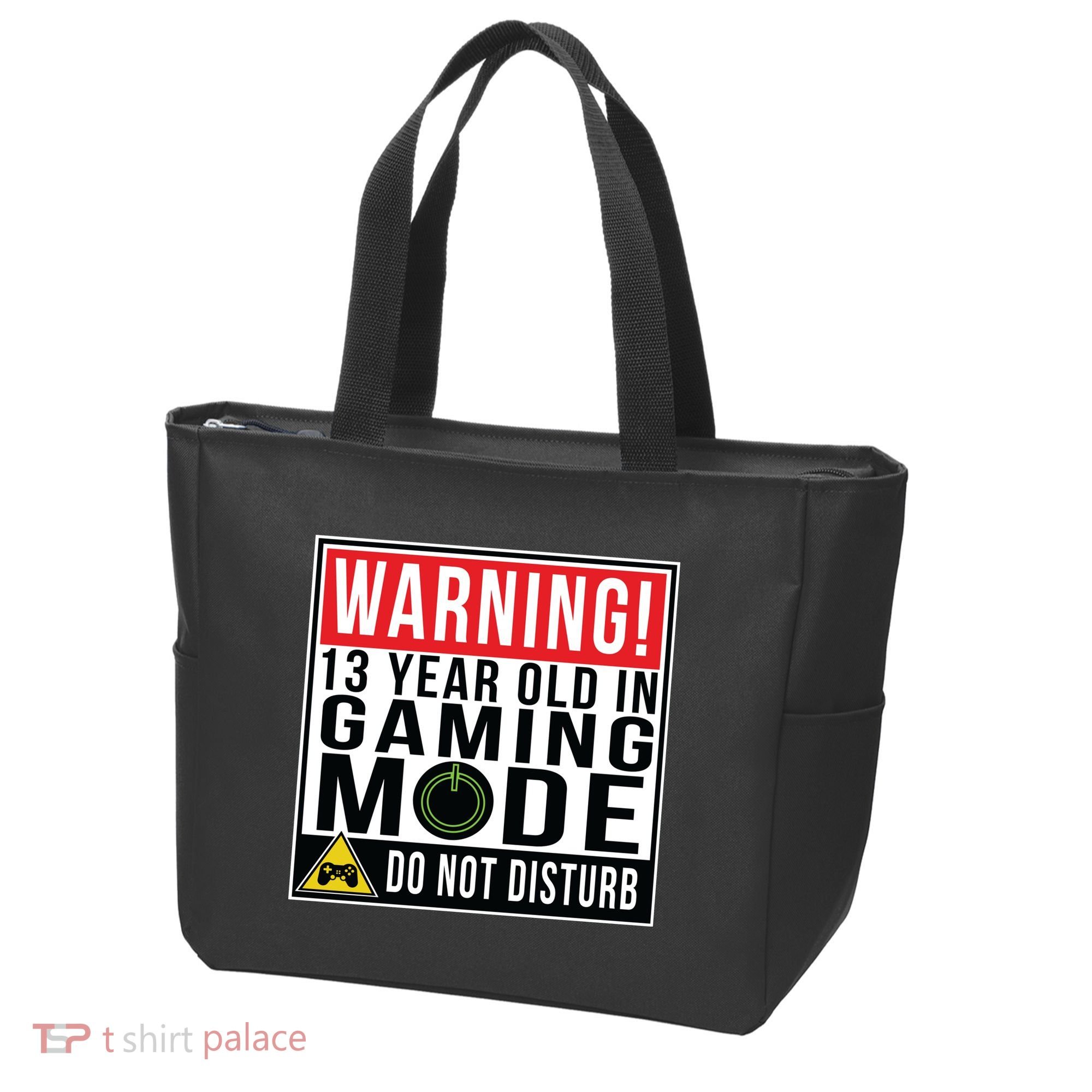 Warning 13 Year Old in Gaming Mode Teenager Tote Bag