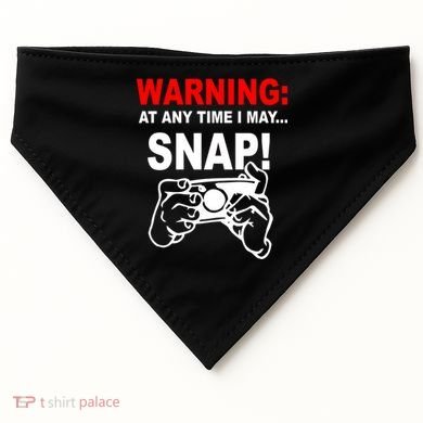 Warning At Any Time I May SNAP USA-Made Doggie Bandana