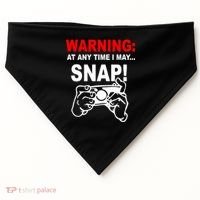 Warning At Any Time I May SNAP USA-Made Doggie Bandana thumb 0