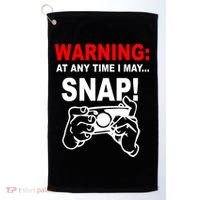 Warning At Any Time I May SNAP Golf Towel thumb 0
