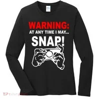 Warning At Any Time I May SNAP Women's Long Sleeve Shirt thumb 0
