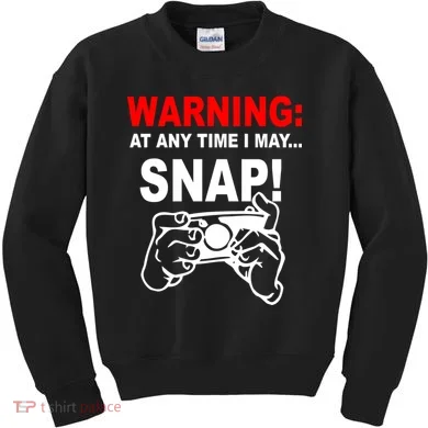 Warning At Any Time I May SNAP Kids Sweatshirt