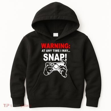 Warning At Any Time I May SNAP Kids Hoodie