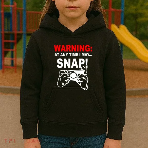 Warning At Any Time I May SNAP Kids Hoodie