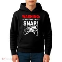 Warning At Any Time I May SNAP Kids Hoodie thumb 4