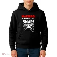 Warning At Any Time I May SNAP Kids Hoodie thumb 4