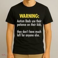 Warning Autism Dads Patience T-Shirt thumb 3
