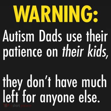 Warning Autism Dads Patience V-Neck T-Shirt