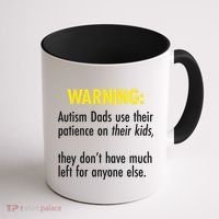 Warning Autism Dads Patience Coffee Mug thumb 1