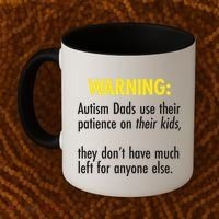 Warning Autism Dads Patience Coffee Mug thumb 2
