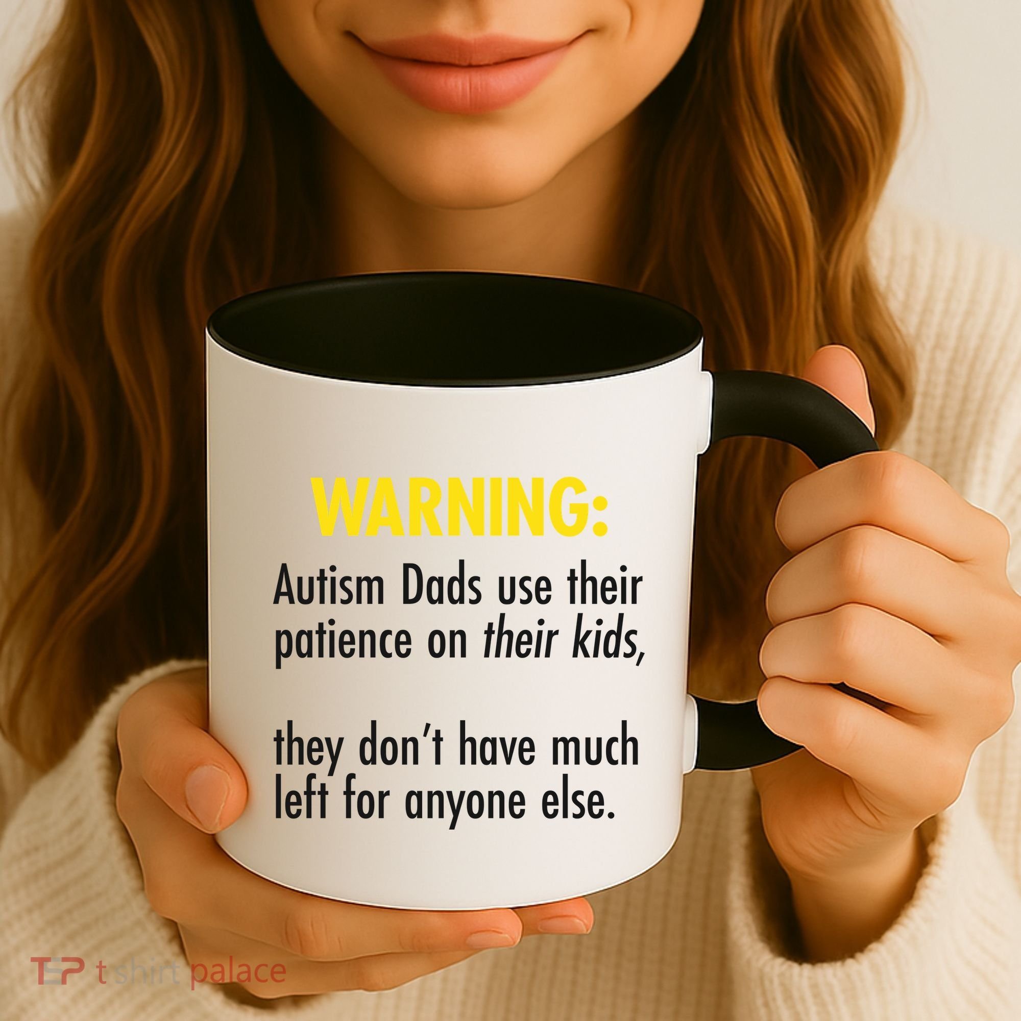 Warning Autism Dads Patience Coffee Mug
