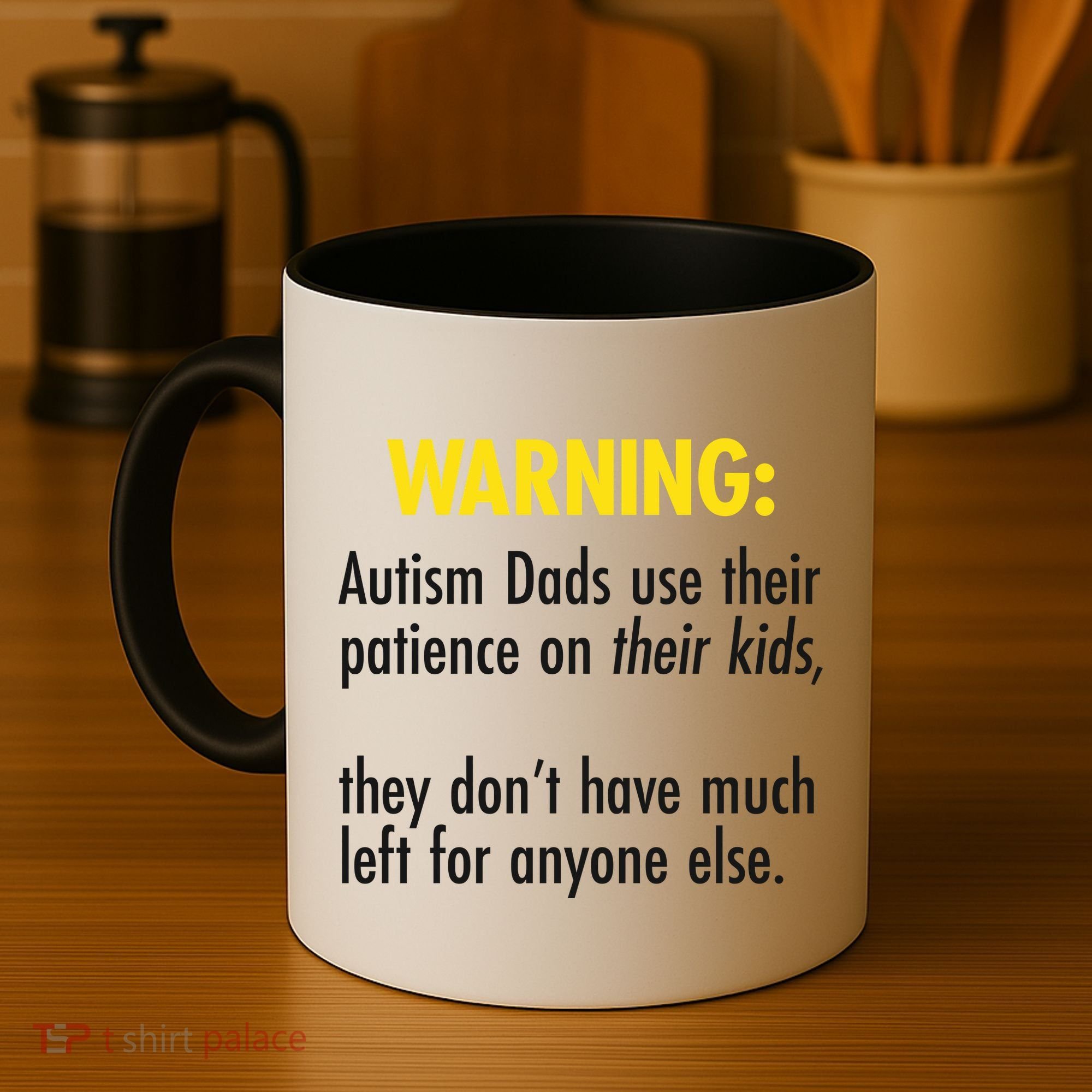 Warning Autism Dads Patience Coffee Mug