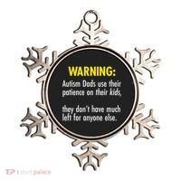 Warning Autism Dads Patience Ornament thumb 0