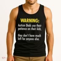 Warning Autism Dads Patience Tank Top thumb 3