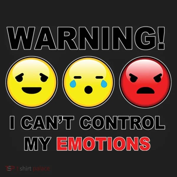 Warning Can't Control Emotions Emoji Face Women's Sweatshirt