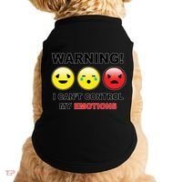 Warning Can't Control Emotions Emoji Face Doggie Tank thumb 0