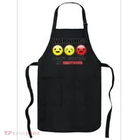 Warning Can't Control Emotions Emoji Face Apron thumb 0