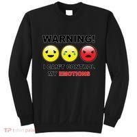 Warning Can't Control Emotions Emoji Face Sweatshirt thumb 0