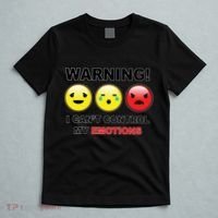 Warning Can't Control Emotions Emoji Face T-Shirt thumb 5