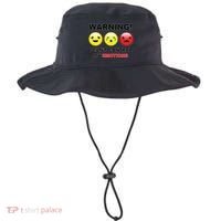 Warning Can't Control Emotions Emoji Face Bucket Hat thumb 0