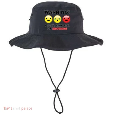 Warning Can't Control Emotions Emoji Face Bucket Hat