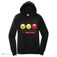 Warning Can't Control Emotions Emoji Face Women's Hoodie thumb 0