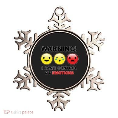 Warning Can't Control Emotions Emoji Face Ornament