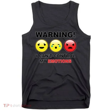 Warning Can't Control Emotions Emoji Face Tank Top