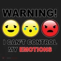 Warning Can't Control Emotions Emoji Face Golf Towel thumb 3