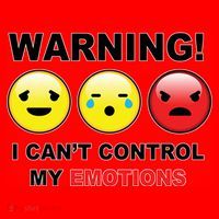 Warning Can't Control Emotions Emoji Face Santa Hat thumb 1